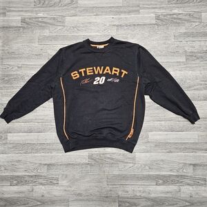 Vintage Tony Stewart Nascar  Racing Black Crewneck Pullover Sweatshirt X-Large